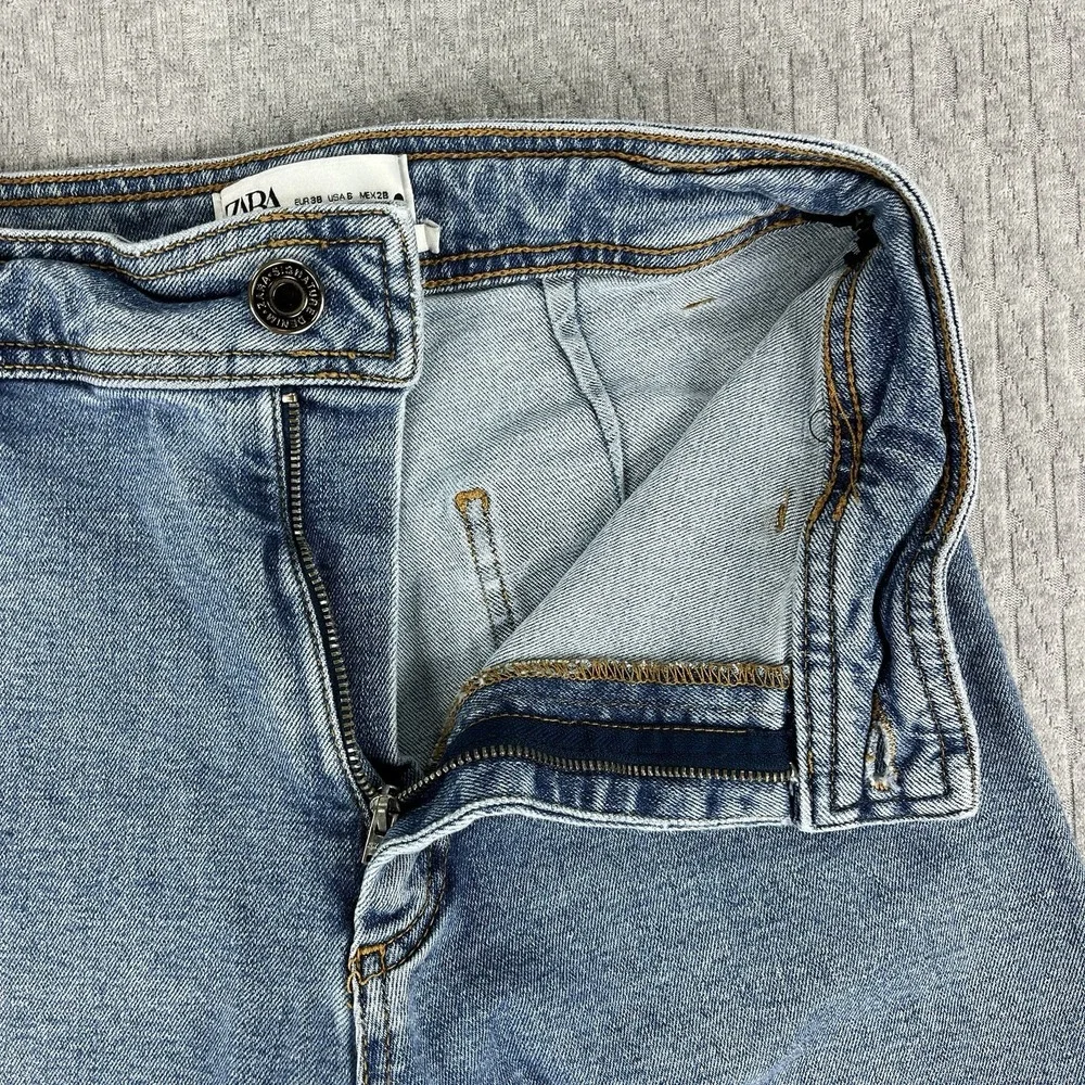 Zara Blue Flare & Wide Leg Jeans - Picture 9 of 9
